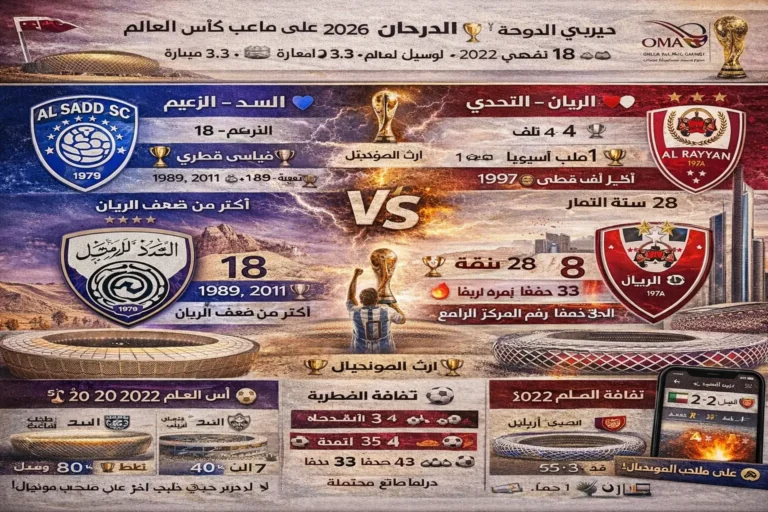 ديربي الدوحة 2026 - السد ضد الريان على ملاعب كأس العالم في أعظم منافسة قطرية